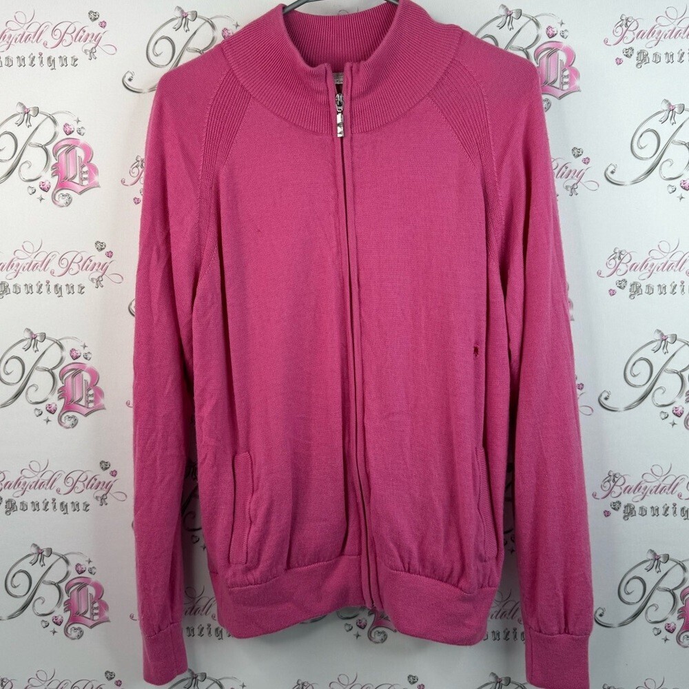 Proquip sweater zip up wool merino 100% Chic Pink Bomber Jacket for Women